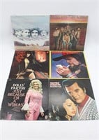 (6) Country Music LP Vinyl Record Albums