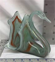 F13) VINTAGE MURANO STYLE ART GLASS SWAN, GORGEOUS