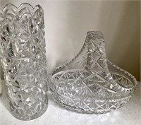 Glass Vase and Glass Planter