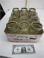 12 Ball regular mouth pint mason jars