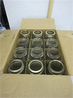 12 Kerr regular mouth quart mason jars
