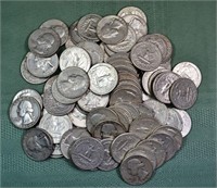 79 US 1960's Washington silver quarters