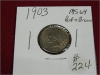 1903 Indian Cent - MS-64 Red/Brown