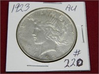 1923 Peace Silver Dollar - AU