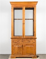 Solid Pine Glass Door Gun Cabinet