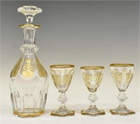 (4) BACCARAT 'EMPIRE' CRYSTAL DECANTER & CORDIALS