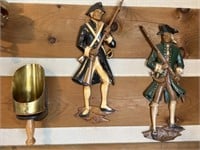 Grouping of Wall Hangings ( Rifle & Soldiers