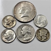 Group of silver coins