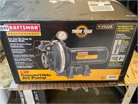 Craftsman 1 HP Convertible Jet Pump-new