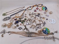 Jewelry, as found, Parts and Pieces mostly Vintage