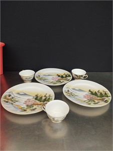 (3) Asian Plates & Cups
