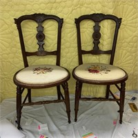 Matching Pair original Victorian Side Chairs