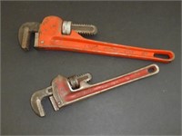 Two Ridgid Pipe Wrenches - 14" & 10"