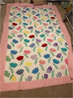 Hand Sewn Flower Quilt