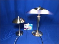 2 FUNKY METAL TABLE LAMPS