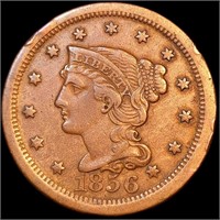 1856 Braided Hair Large Cent - Upright 5 - XF