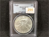 2005 American Eagle silver dollar, PCGS MS69