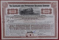 Cleveland & Pittsburg RR Stock Certificate