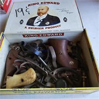 Vintage Cigar Box w/ Gun Parts