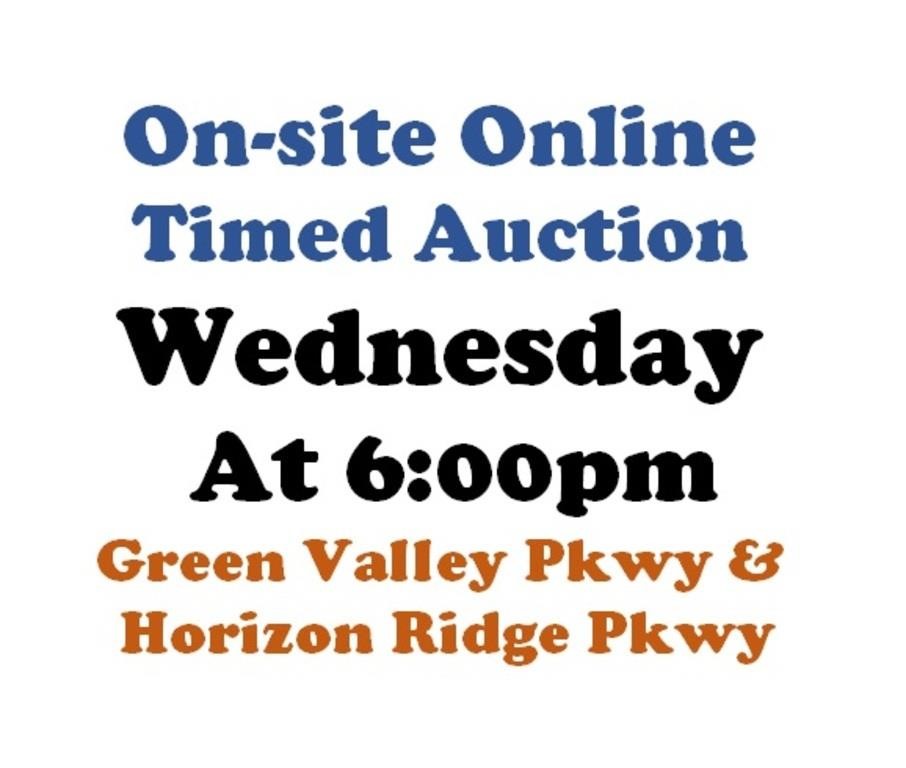 Wed.@6pm - Green Valley & Horizon Ridge Estate Auction 7/17