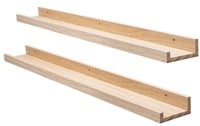 AZSKY Wood Wall Shelves  36in  Set of 2