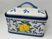 Ispirado Tuscan Lemon Bread Box Ceramic