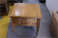 Wood Side Table / Nightstand with Drawer
