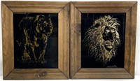 Vintage Stamford Art? Lion & Tiger