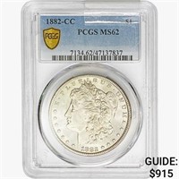 1882-CC Morgan Silver Dollar PCGS MS62