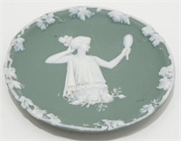 * Antique 1914 German Jasperware Hanging Plate -