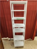 White Metal Shelving - 71" Tall x 19" W x 12" L