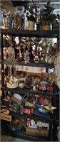 Shelving and contents - xmas decor, .ini baskets,