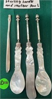 320 - 4 PIECES STERLING & MOTHER OF PEARL (B16)