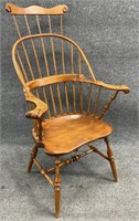 Antique Pine & Maple Comb Back Chair
