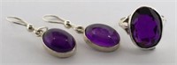 Amethyst and silver jewellery collection