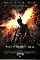 Autograph Batman Dark Knight Rises Poster