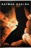 Autograph Batman Begins Poster Christian Bale