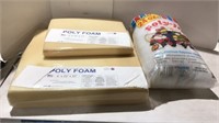 Poly foam and poly fill