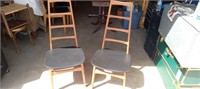 Art Deco high back chairs x 2. Great for