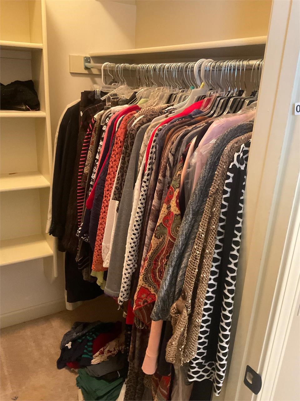 Closet full of NICE ladies clothes, jackets, shoes