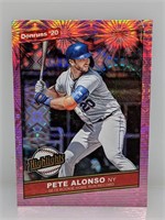 2020 Donruss Highlights Pink Fireworks Pete Alonso