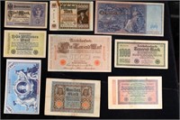 Group of 10 Early 1900's WWI German Hyperinflation