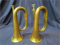 BRASS HORN, VINTAGE DOUBLE LOOP