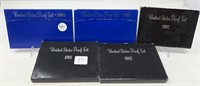 1981, (2) ’82, (2) ’83 Proof Sets