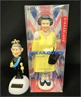 Queen and Prince Charles Figures Solar Powered