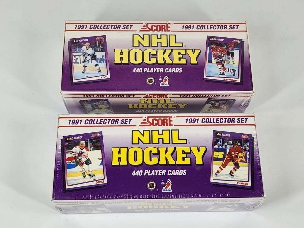 2) 1991 SCORE NHL HOCKEY SETS SEALED