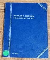1913-1938 BUFFALO NICKEL BOOK W/ APPROX 22 COINS