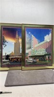 2PC. 27X21 FRAMED PRINTS OF VINTAGE THEATERS