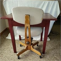 Wood Desk & Chair