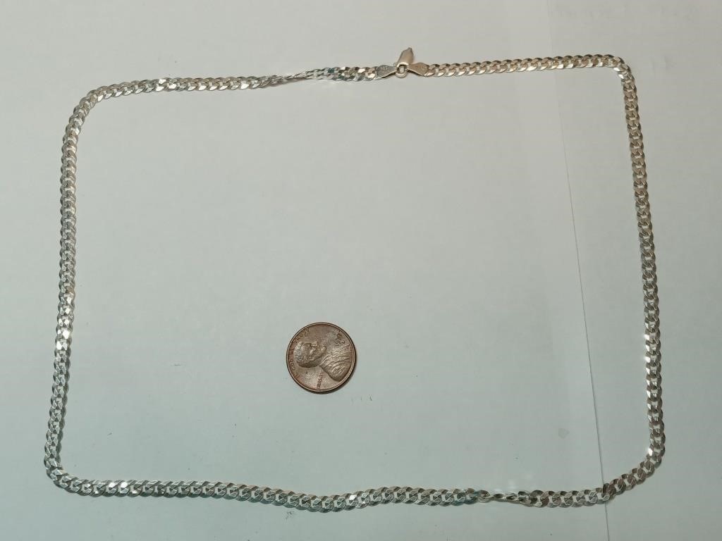 OF) heavier 925 sterling silver necklace chain 22